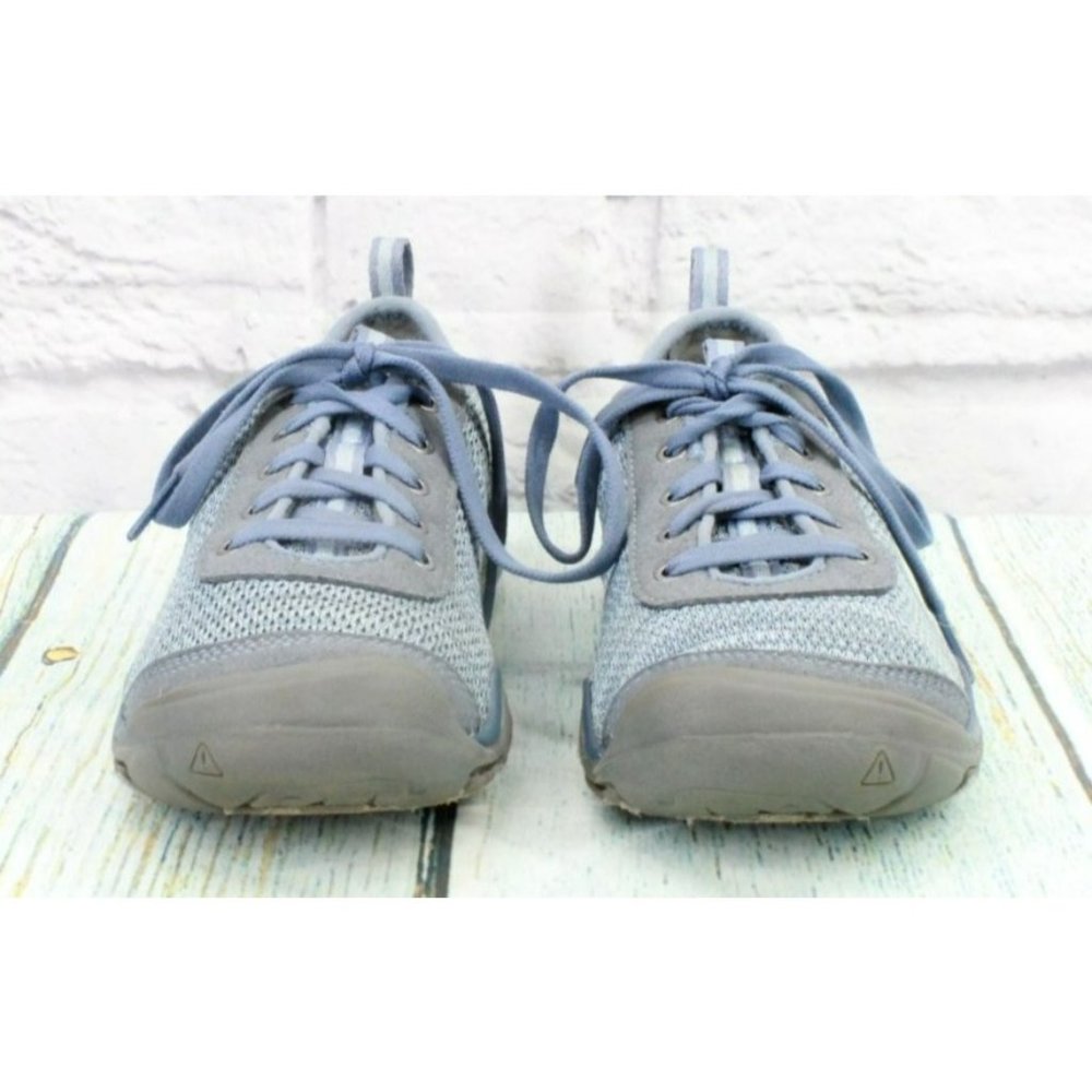 Keen Hush Knit Blue Mesh Lace Up Low Top Casual Sneakers Shoes Size 8 - Picture 4 of 9